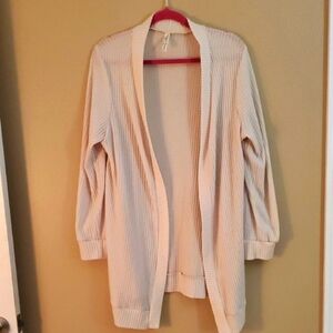 PerSeption Concept Cream Ribbed Cardigan